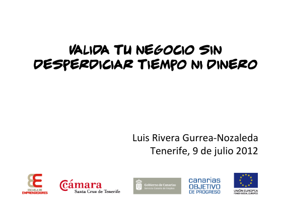 Cover thumbnail for Valida tu Negocio, Julio 2012