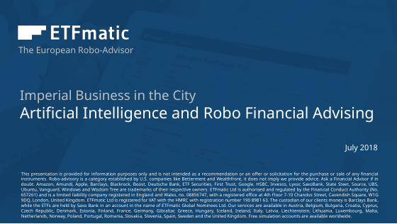 Cover thumbnail for ETFmatic Imperial College, July 2018